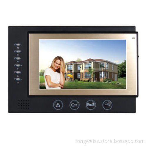 Wired Color Video Door Intercom for Single House, Recording Monitor and 700TVL CameraNew